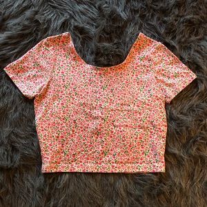 Classic American Apparel floral crop top
